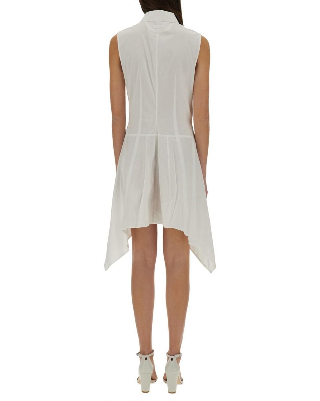 Helmut Lang Natural Bustier Shirt Dress Cotton