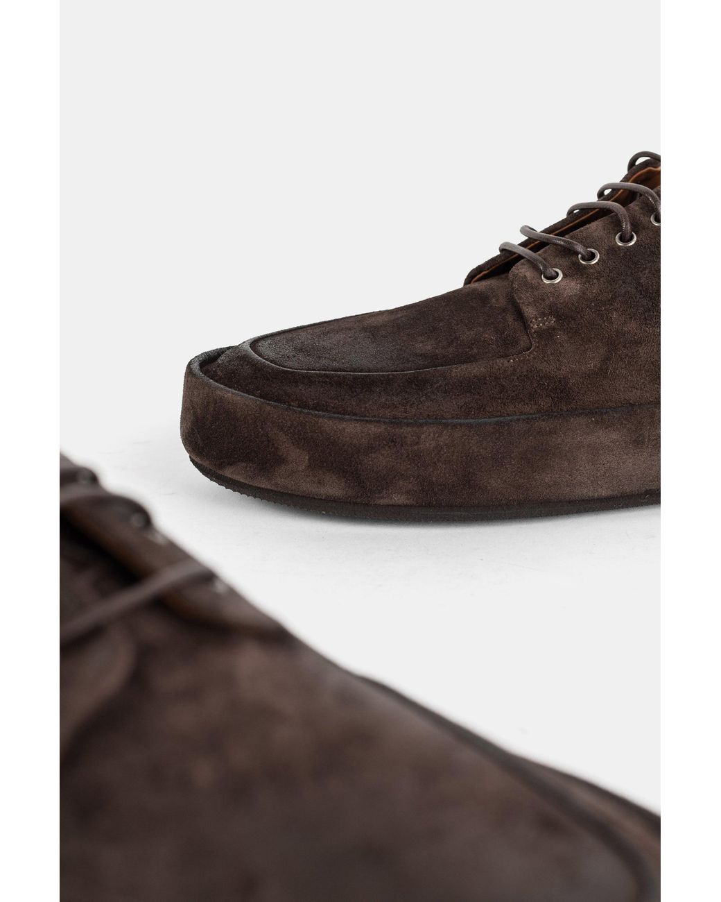 Marsèll Brown Derbies Cassapelle En Suède Marron Flat Shoes for men