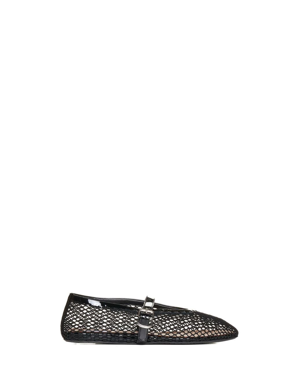Alaïa Black Ballet Flats With Patent-Leather Trim