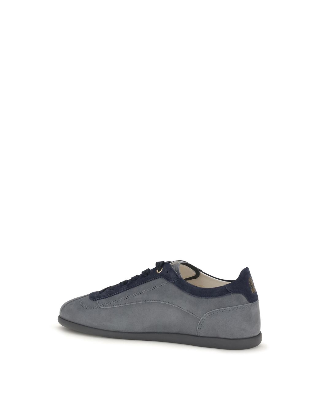 Brunello Cucinelli Blue Nubuck And Suede Sneakers With Slim Sole for men