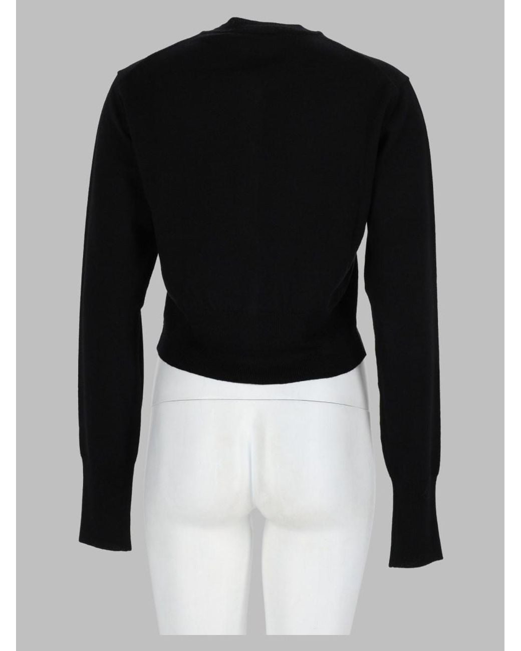 Vivienne Westwood Black Bea Cropped Cardigan Wool Sweater