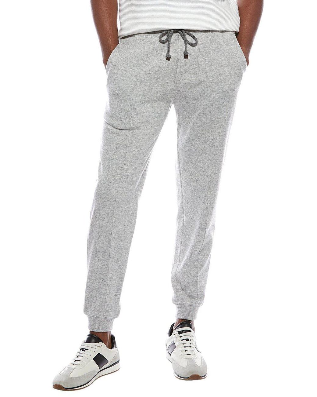 Brunello Cucinelli Gray Light Wool Trousers for men