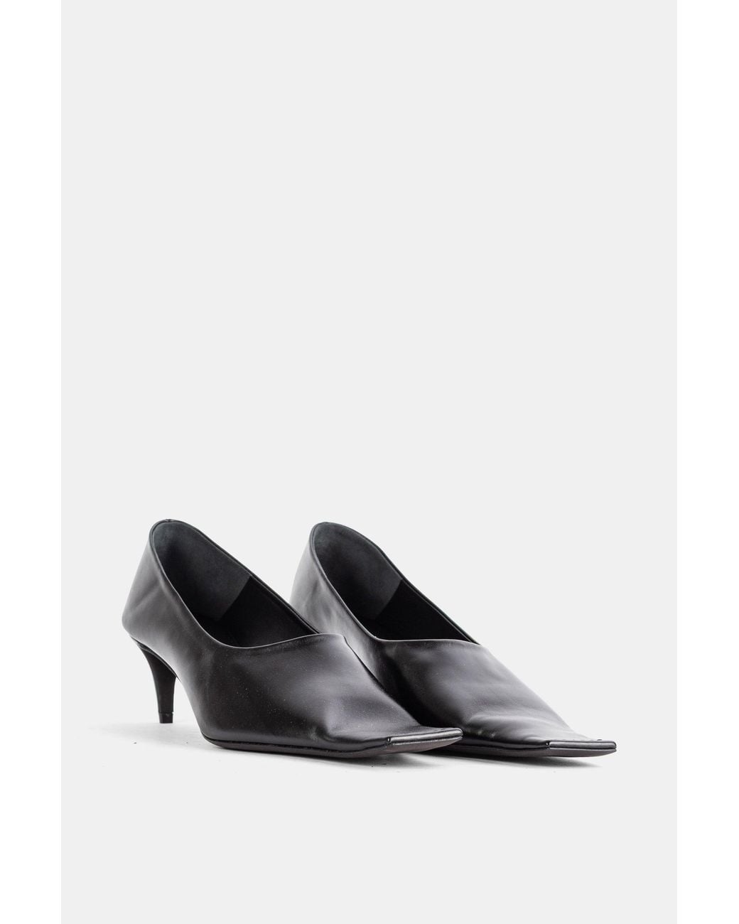 Khaite White Escarpins Marlene Pump 50 En Cuir Noir Pumps