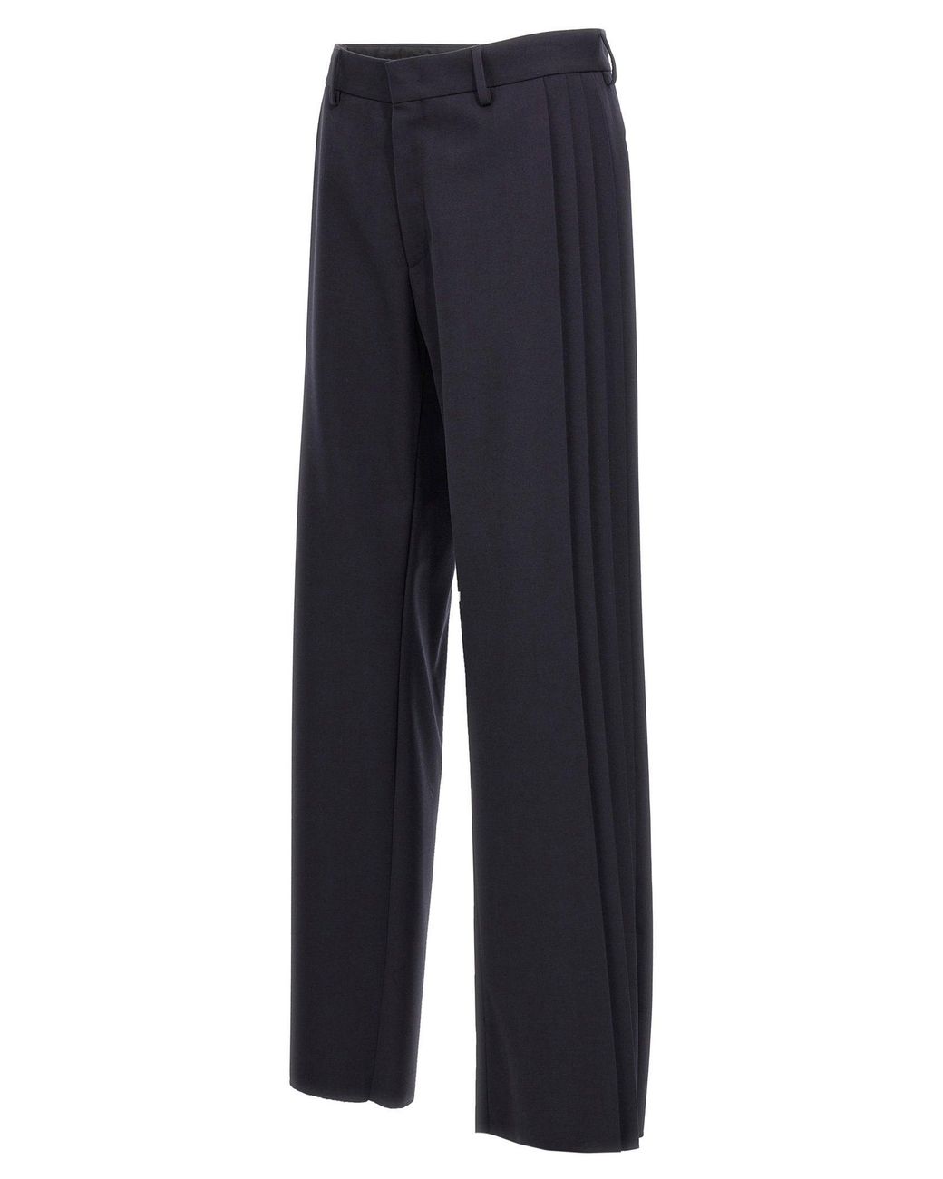 Fendi Blue Wool Crêpe Trousers