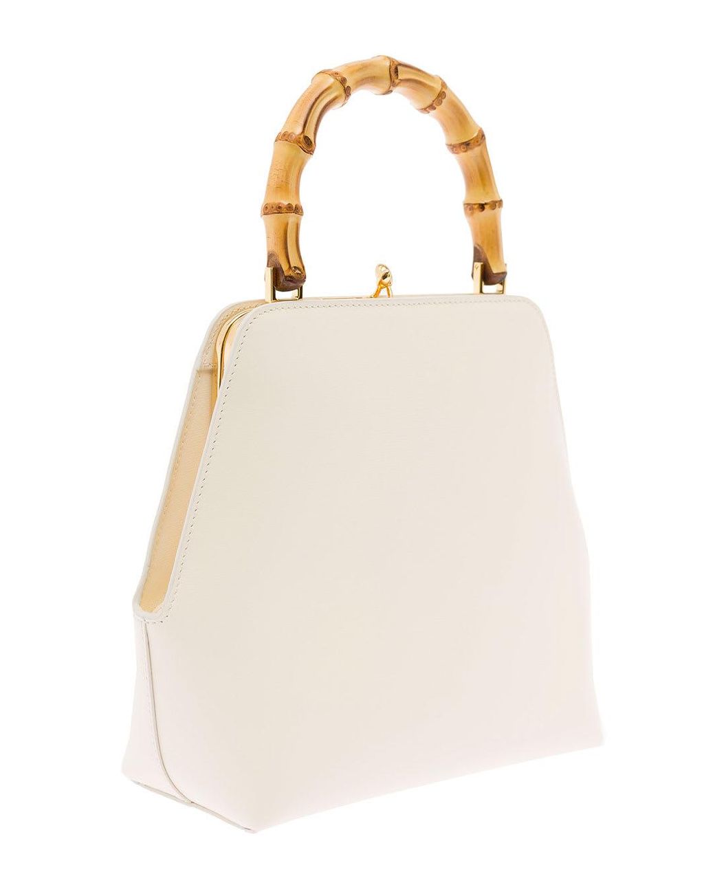 Jil Sander Goji Square Leather Handbag With Bamboo Handle Woman in