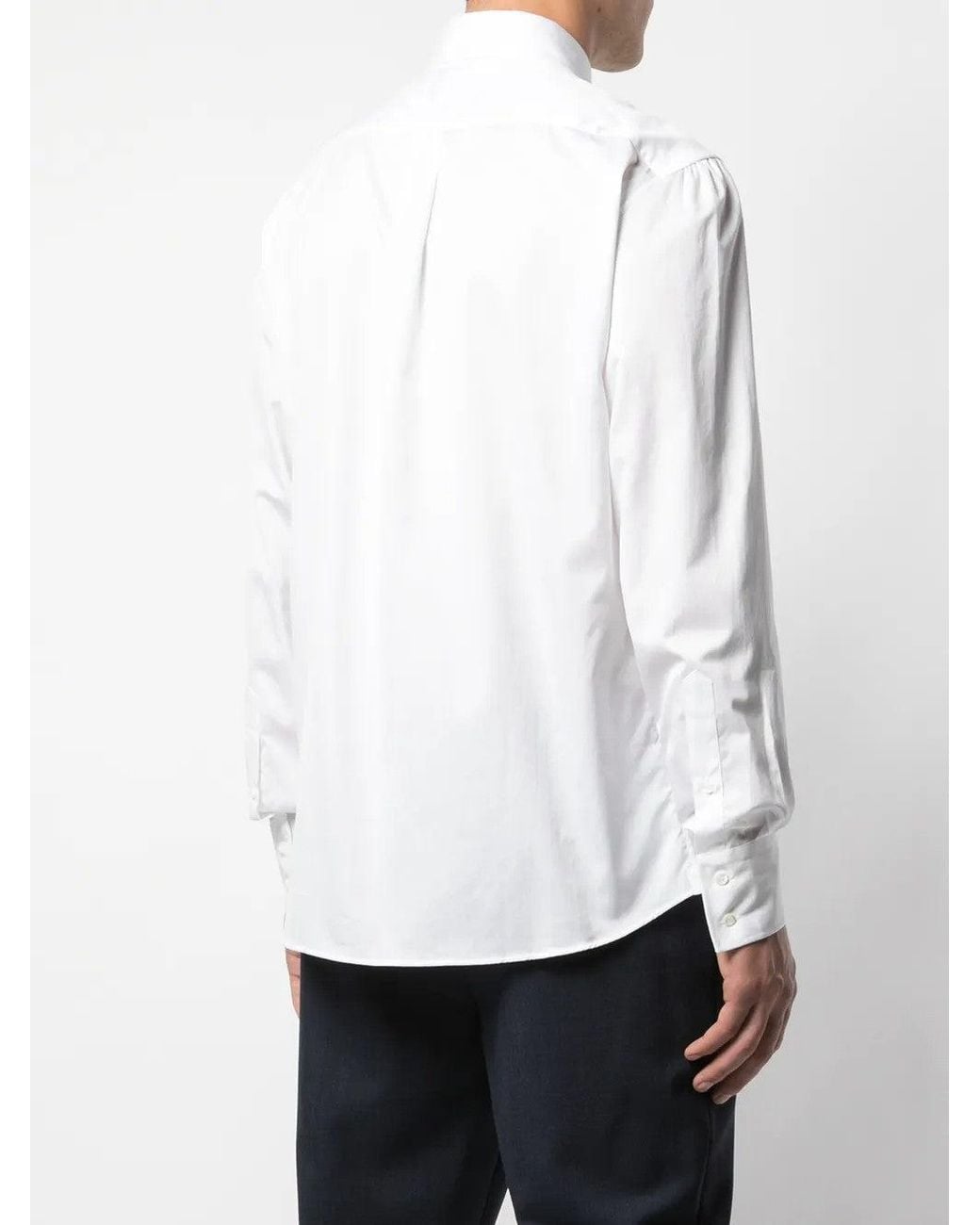 Brunello Cucinelli White Basic Fit Shirt for men