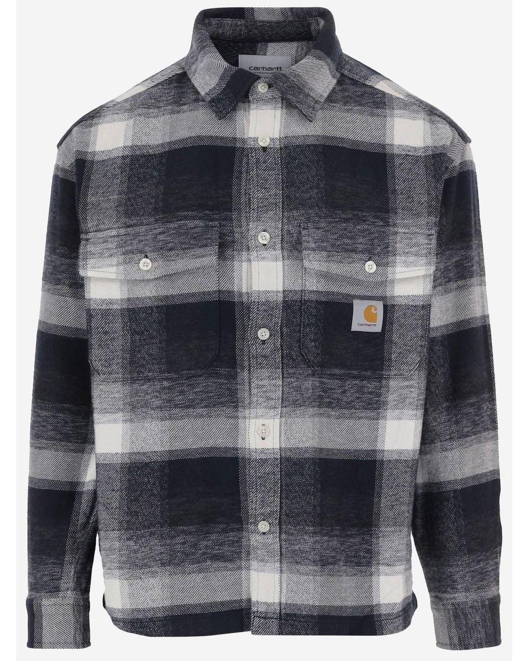 Carhartt Black Check Pattern Cotton Shirt for men