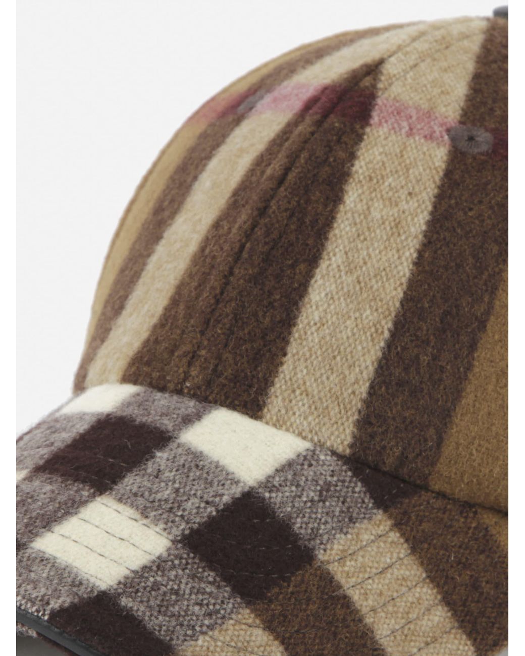 Burberry Tartan Wool Baseball Cap in 