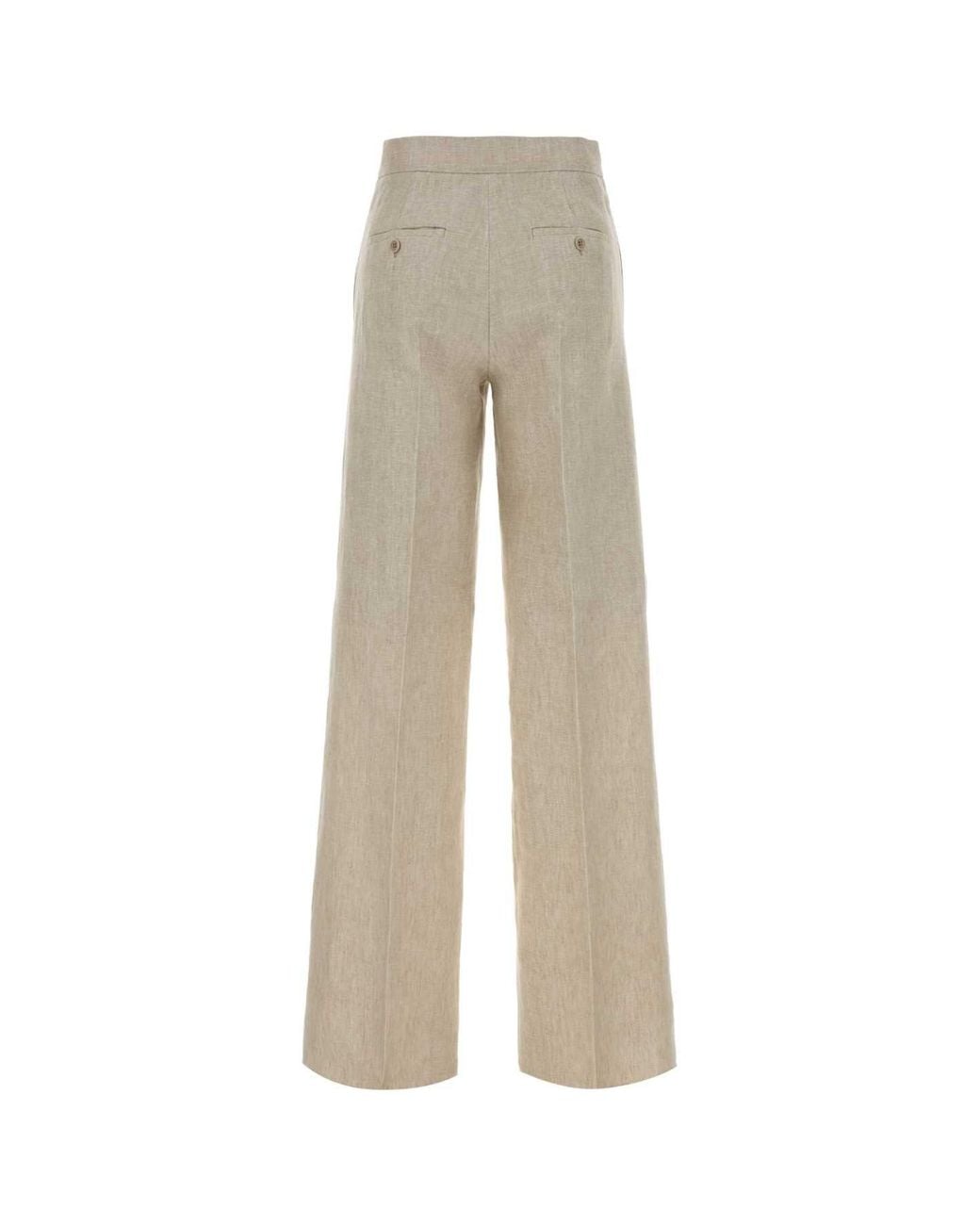 Max Mara Natural Linen Wide-Leg Ginnico Pant