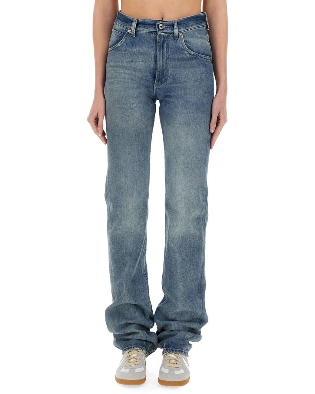 Maison Margiela Blue Straight Jeans Cotton
