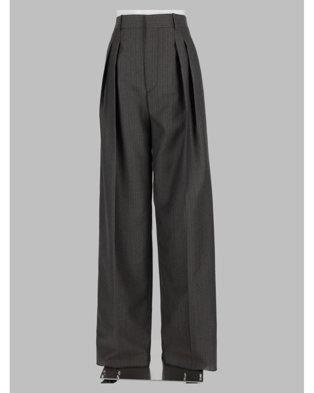 Bottega Veneta Gray Slim-Fit Wool Trousers