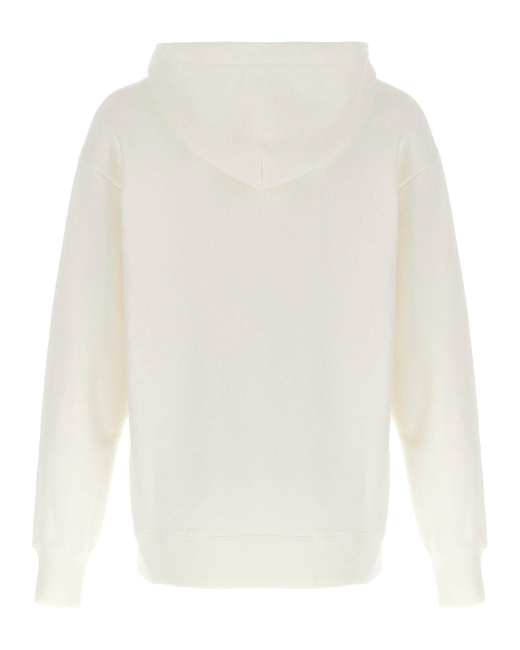 Valentino Garavani White Logo-Print Brushed Cotton Hoodie for men