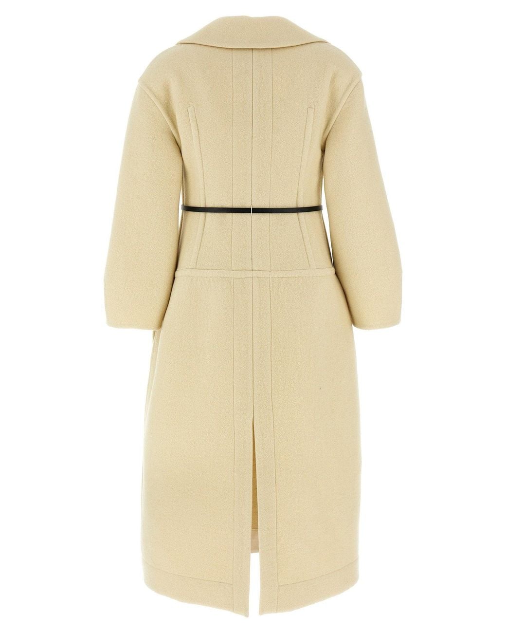 Jil Sander Natural Virgin Wool Felt Coat