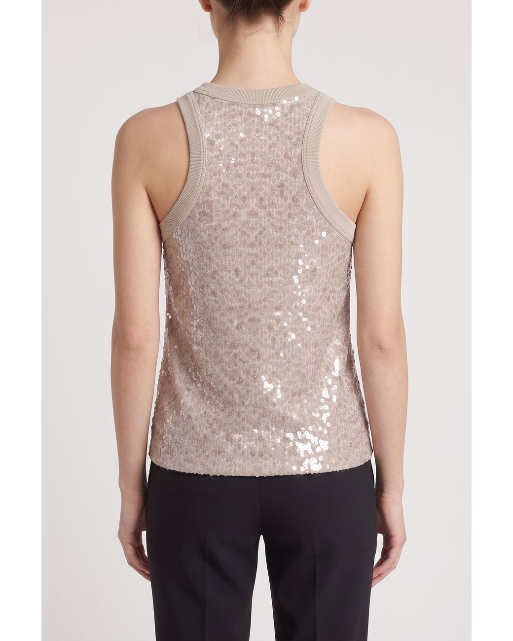 Brunello Cucinelli Multicolor Light Sequin Tank Shirt