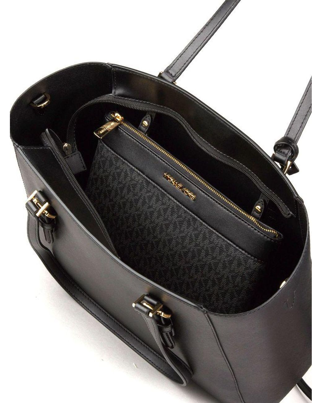 Michael Kors Black Tote Bag 88.Coated Canvas Tote-Bags