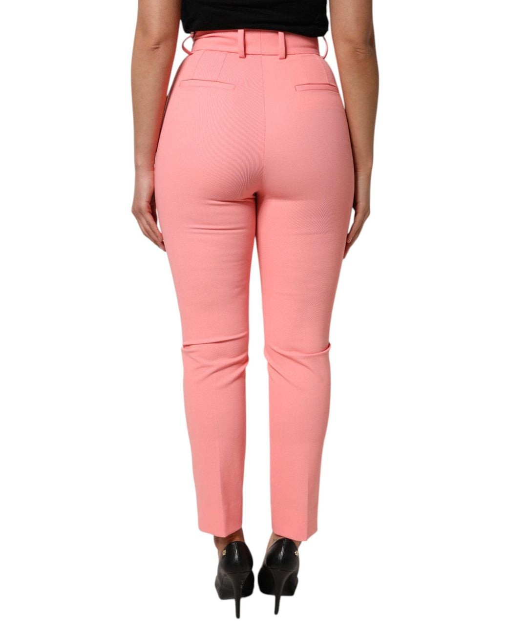 Dolce & Gabbana Pink Highwaisted Slimfit Pants