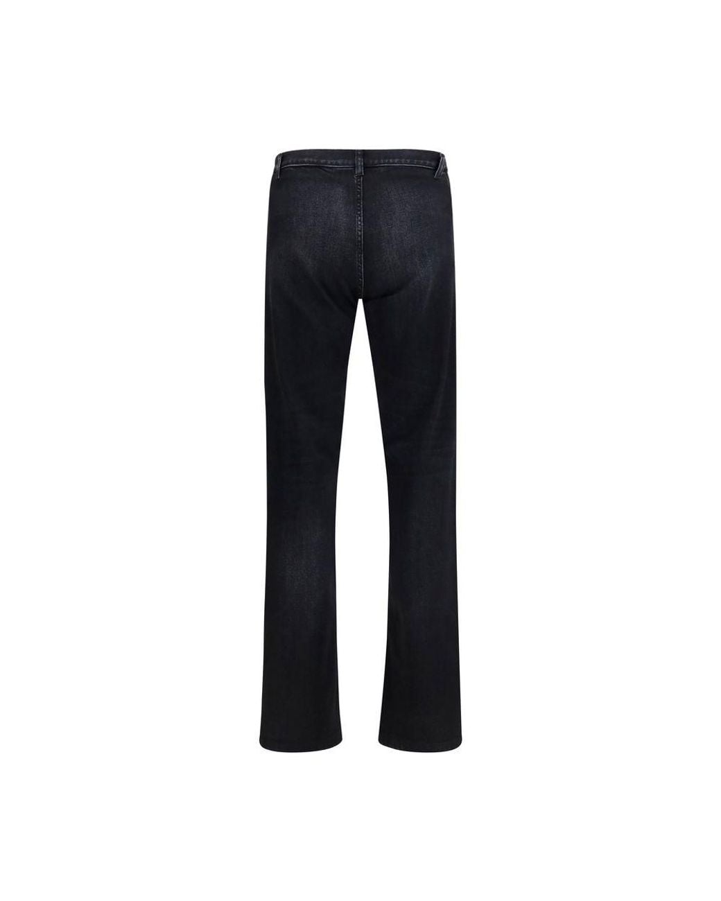 Gucci Blue Black Cotton Flared Jeans for men