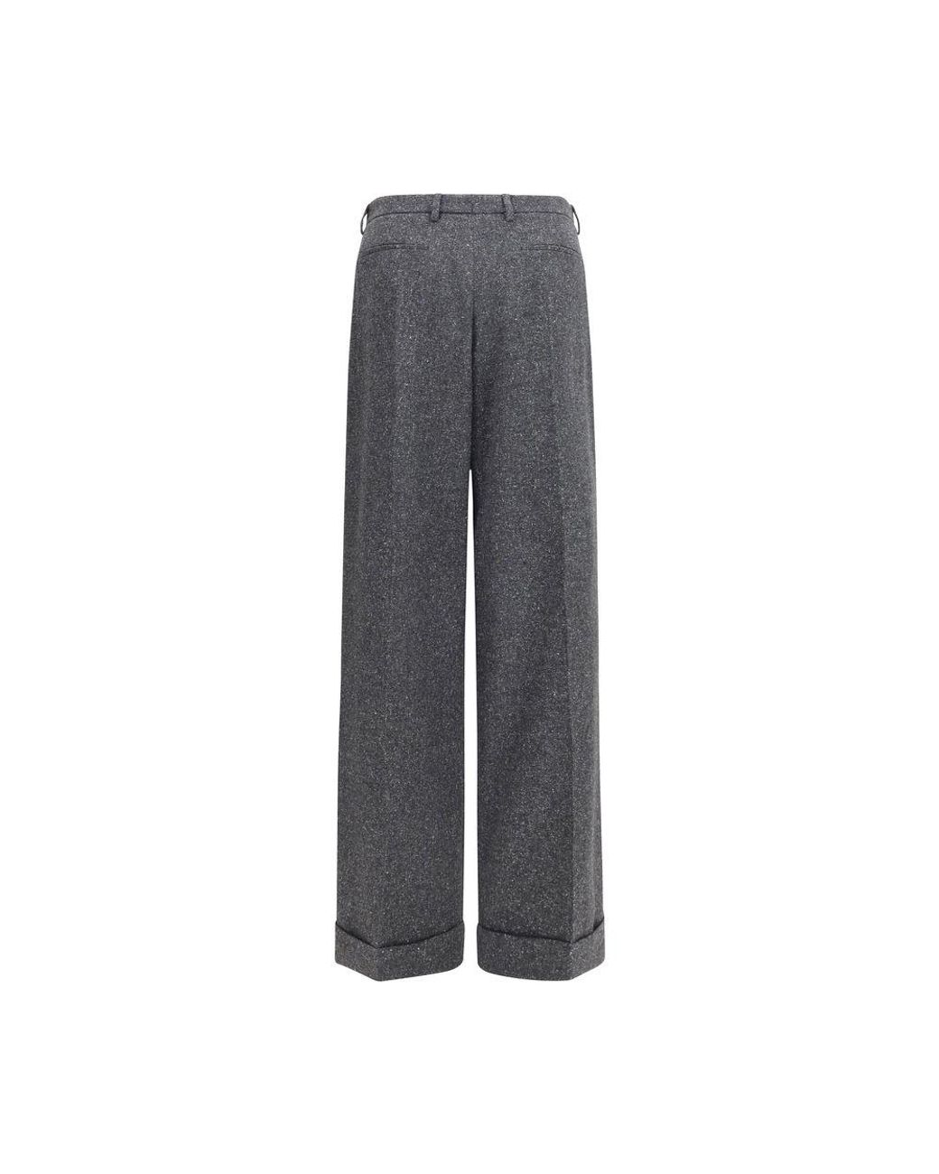 Valentino Garavani Gray Wool Oves Aries Pants for men