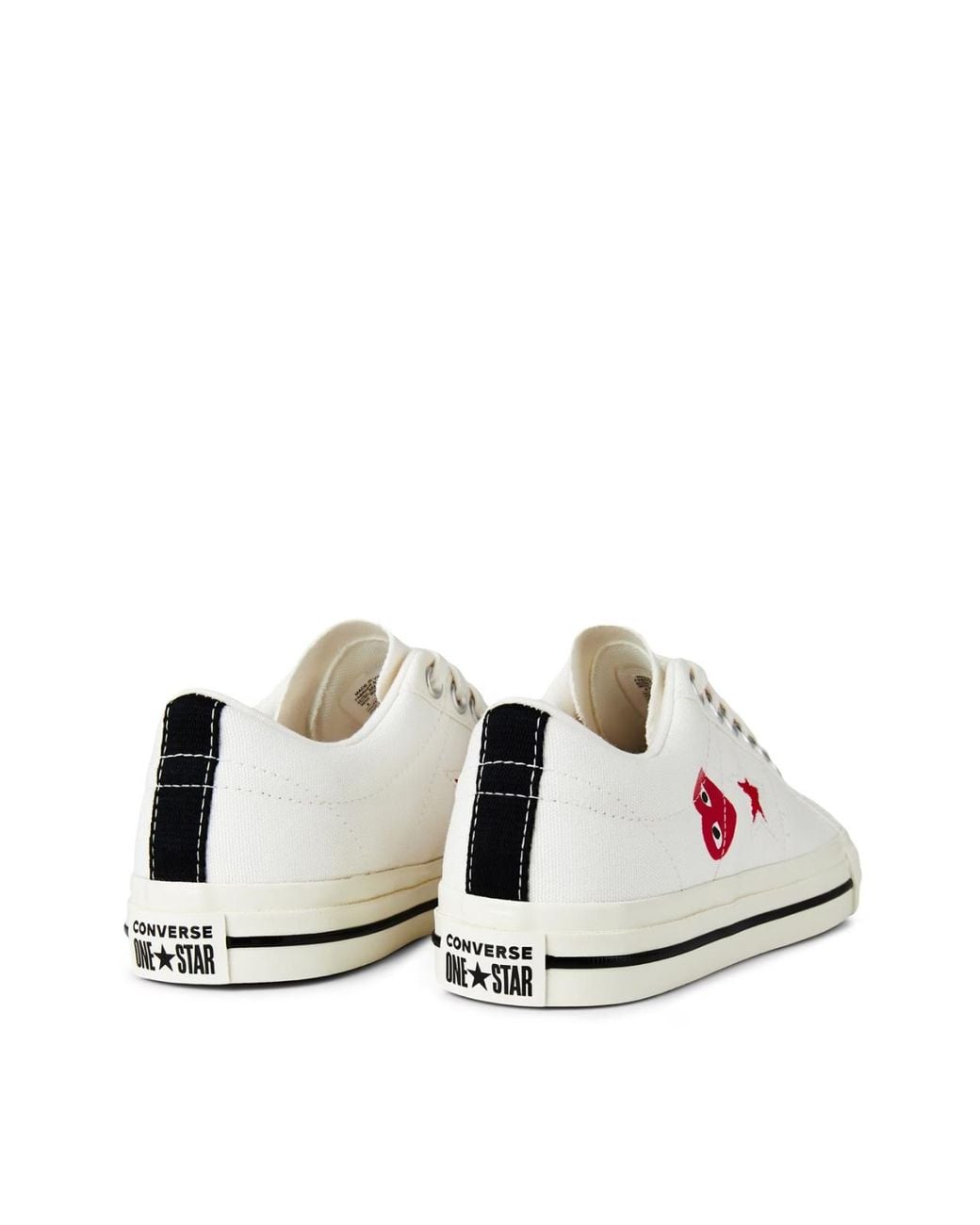 Comme des Garçons White Comme Des Garã§Ons Play X Converse One Star Ox Sneakers Shoes