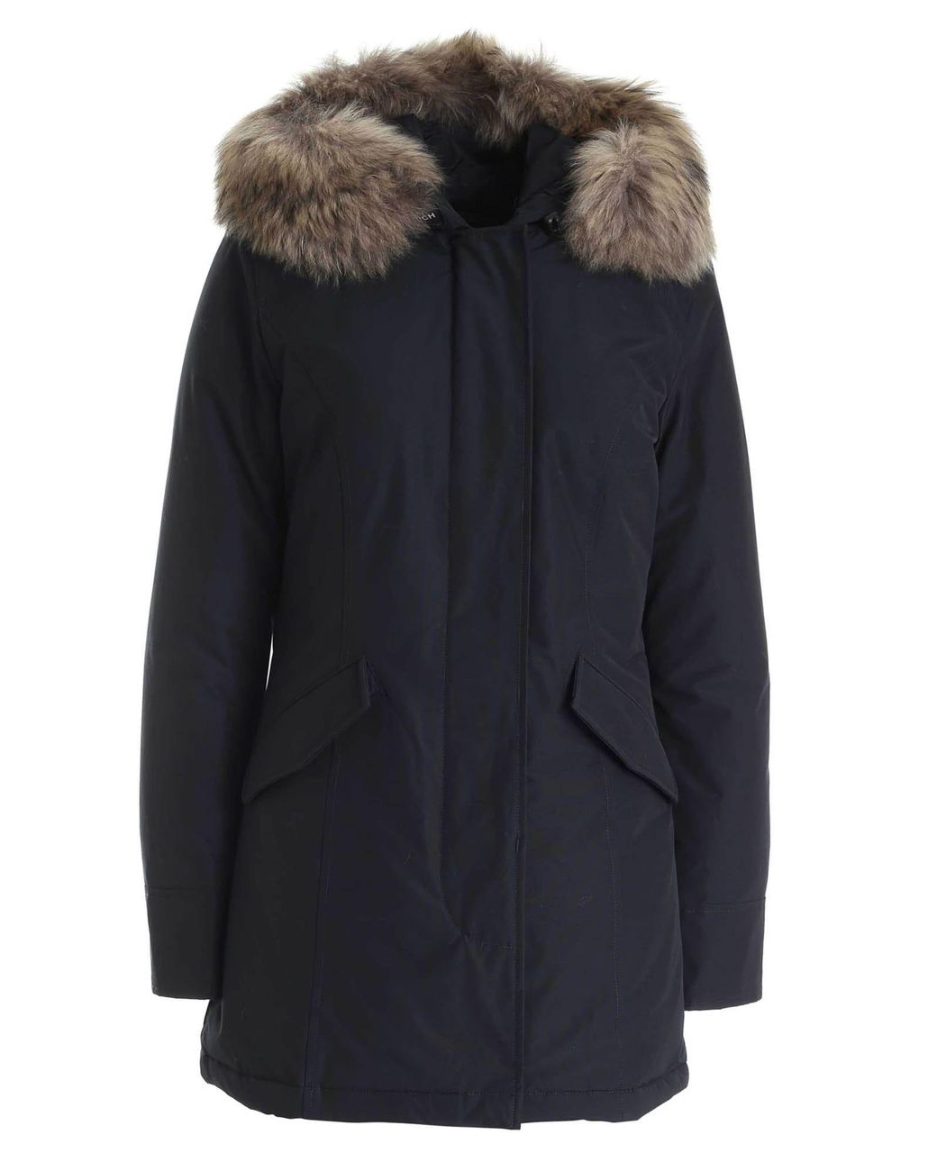 Woolrich Arctic Racoon Parka in Blue | Lyst