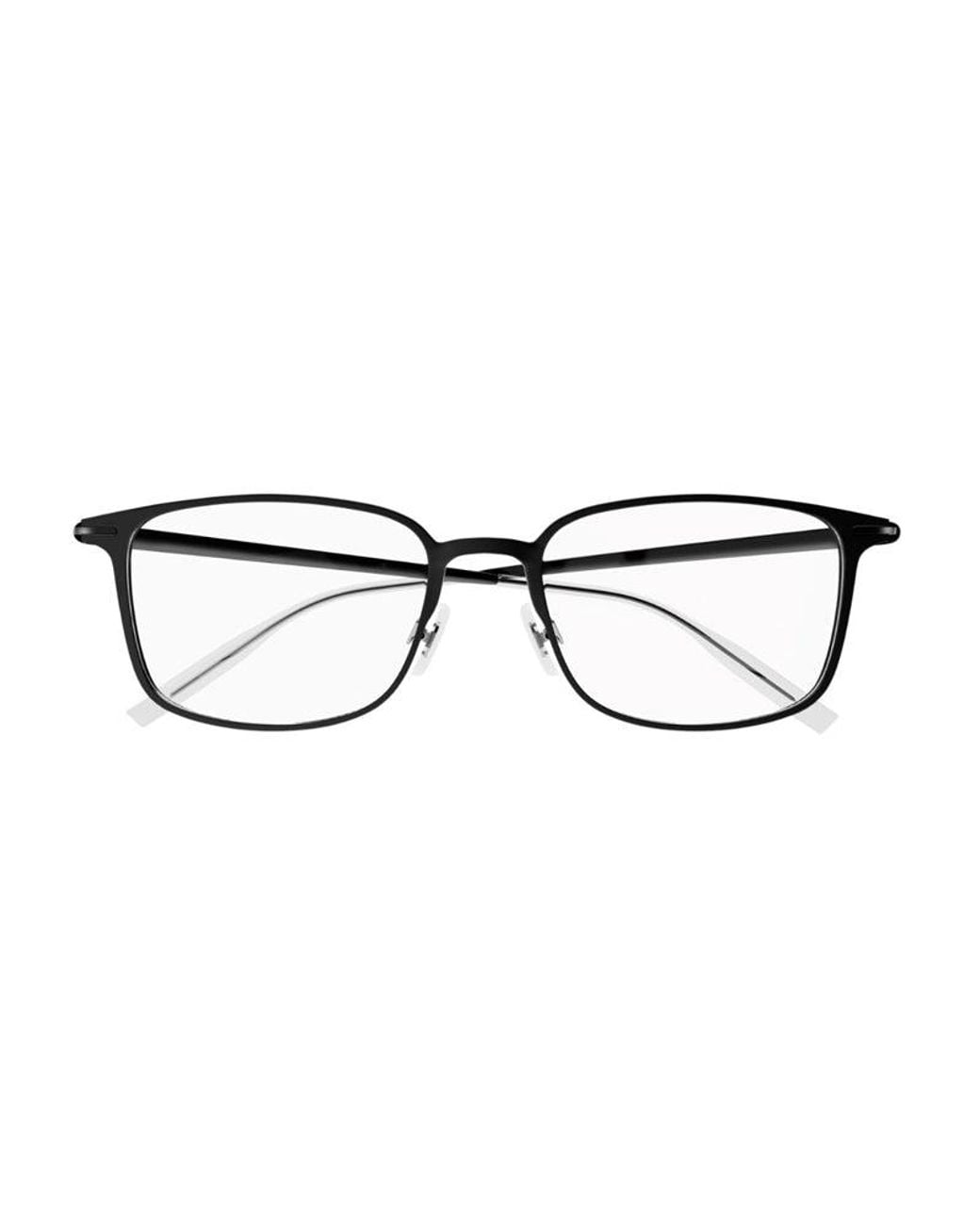 Montblanc Brown Eyeglasses Rectangle Full Rim, Frame And Clear Demo Lensn Lens Mb0196Ok001 Sunglasses for men