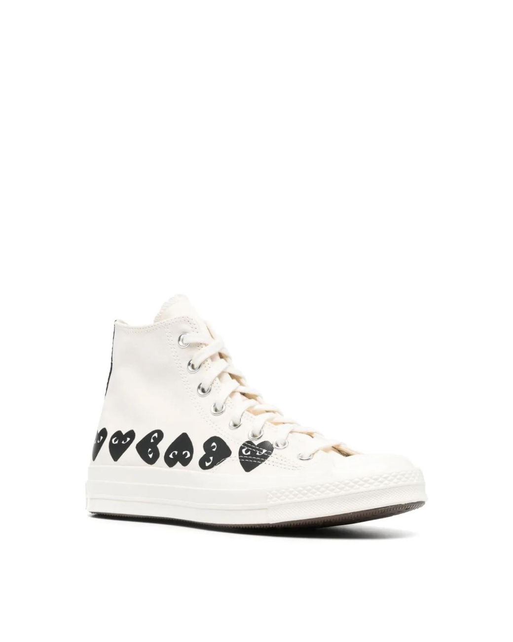 Comme des Garçons White Comme Des Garã§Ons Play X Converse Chuck 70 Hi Sneakers Shoes for men