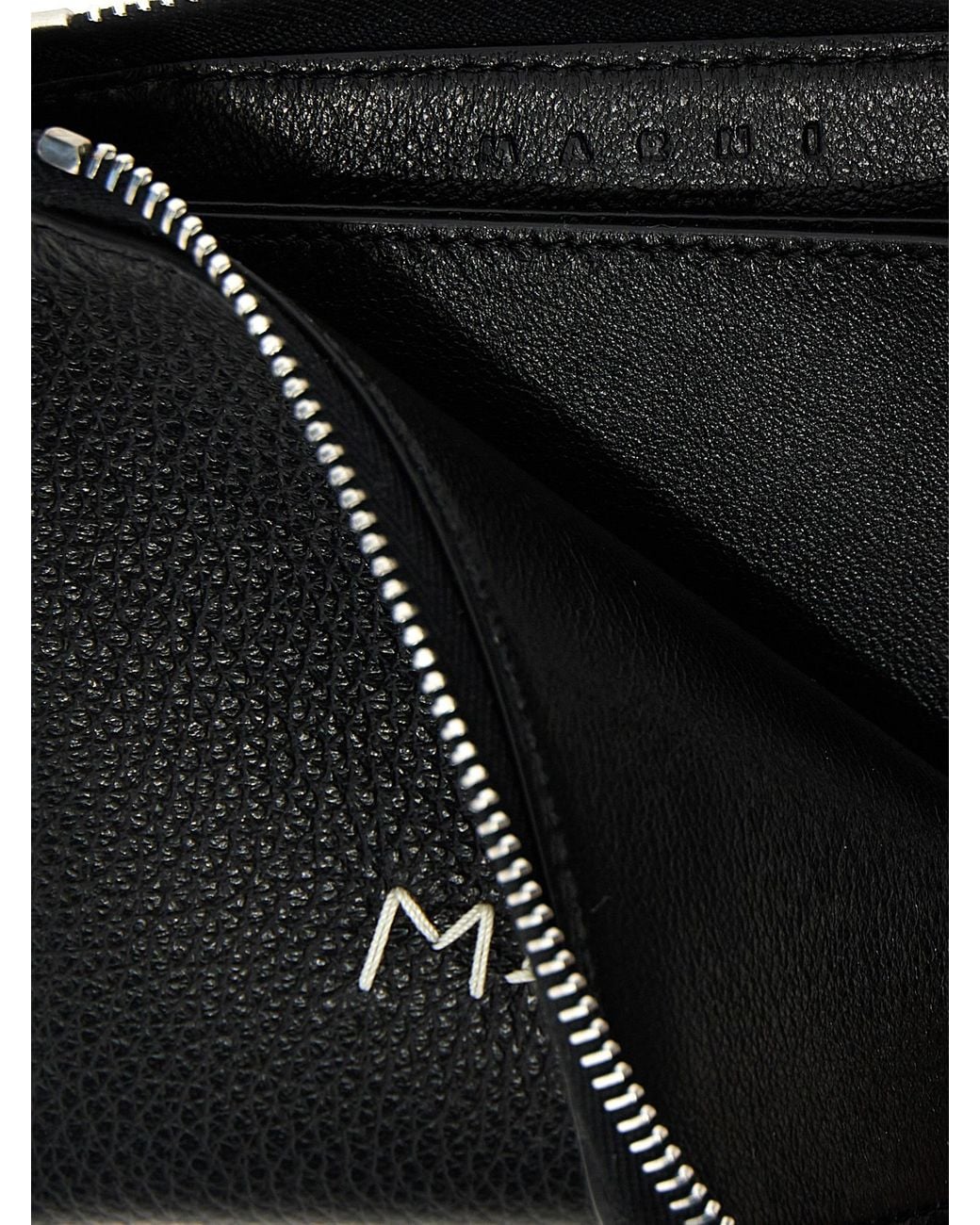 Marni Black Logo-Embossed Leather Wallet for men