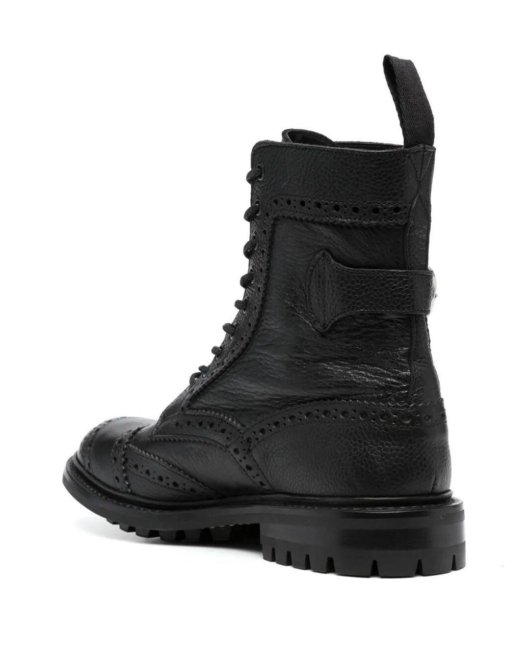 Tricker's Black Sheene Commando for men