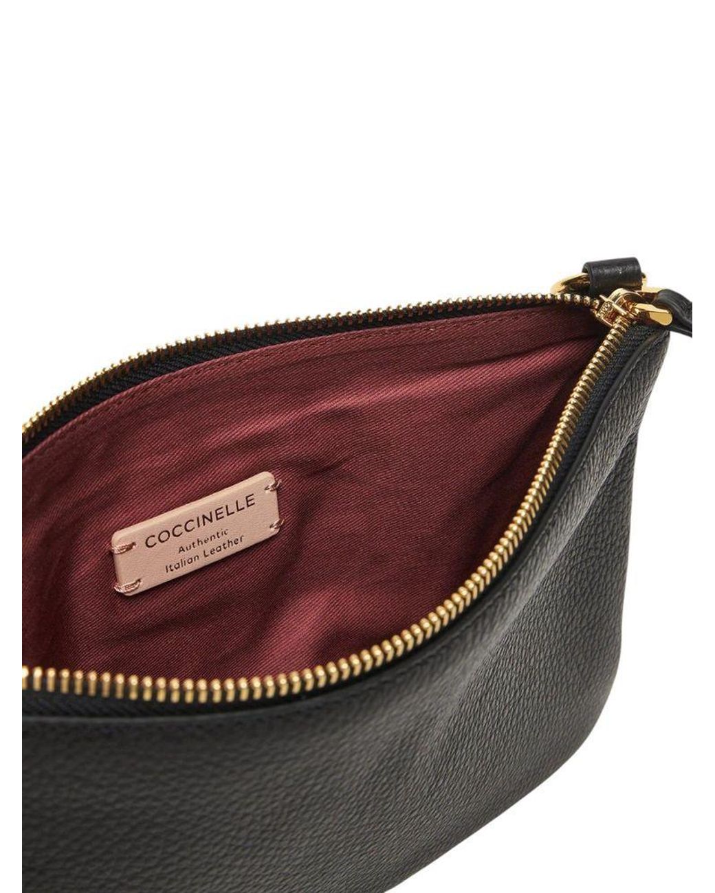 Coccinelle Black Crossbody Bag Cowhide Leather