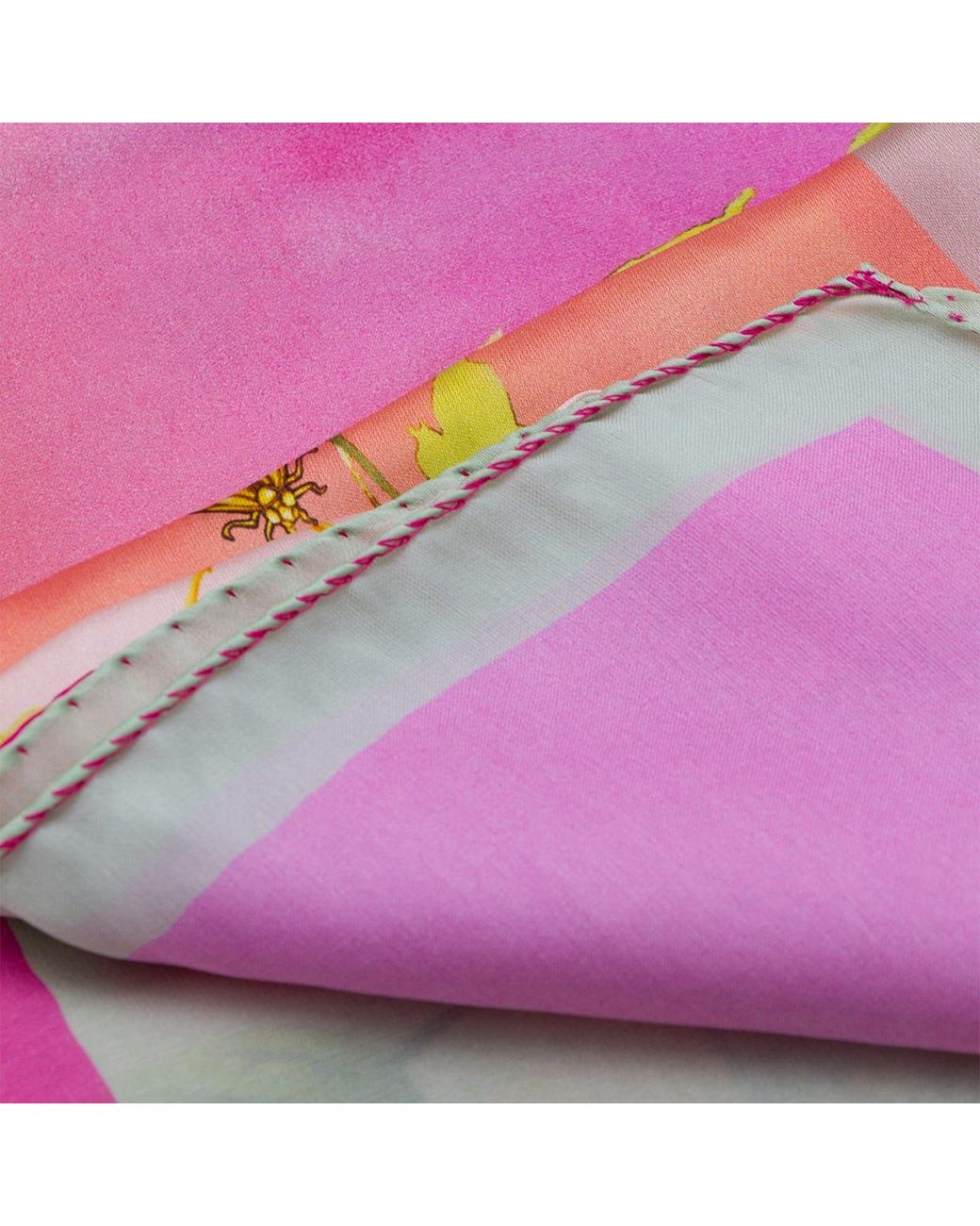 Roberto Cavalli Pink Silk Scarf