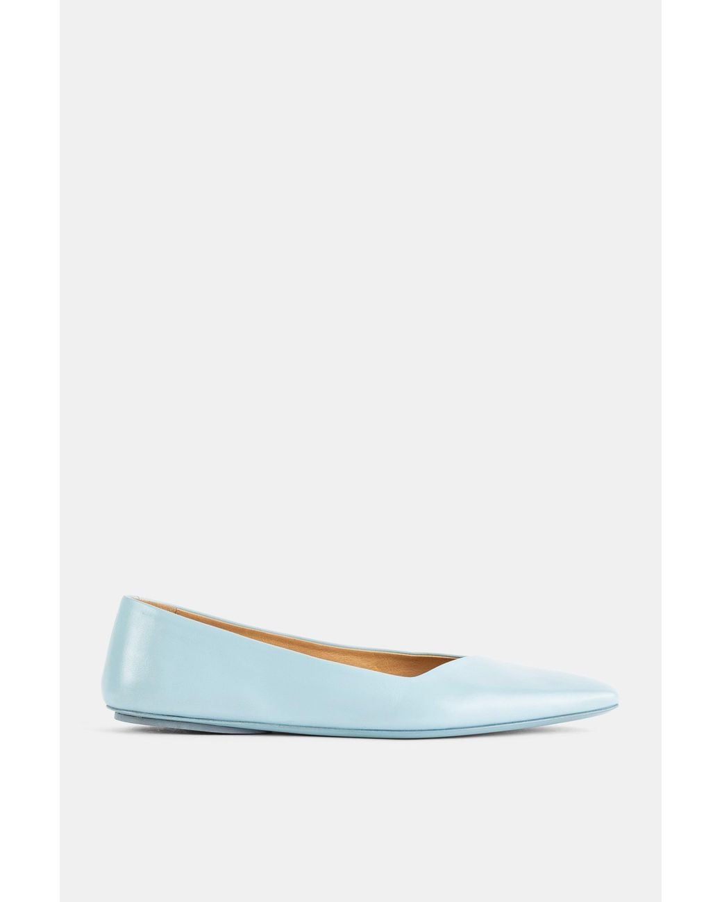 Marsèll Blue Cazuolla Sky Nappa Leather Pointed Ballerinas Flatware