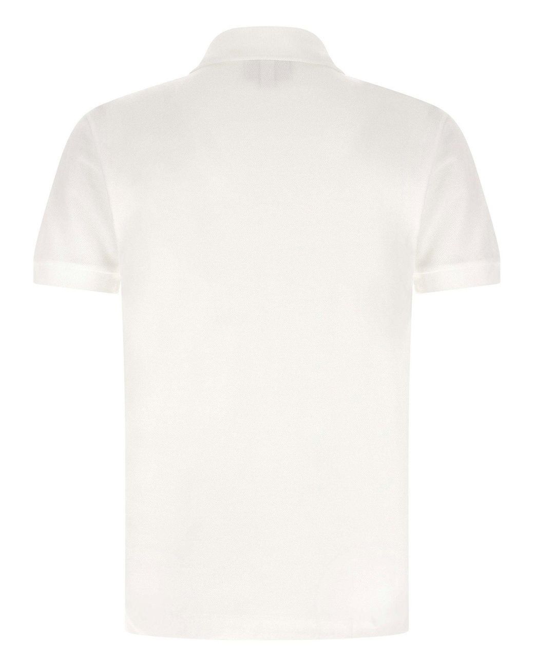 Lacoste White Logo-Embroidered Polo Shirt for men