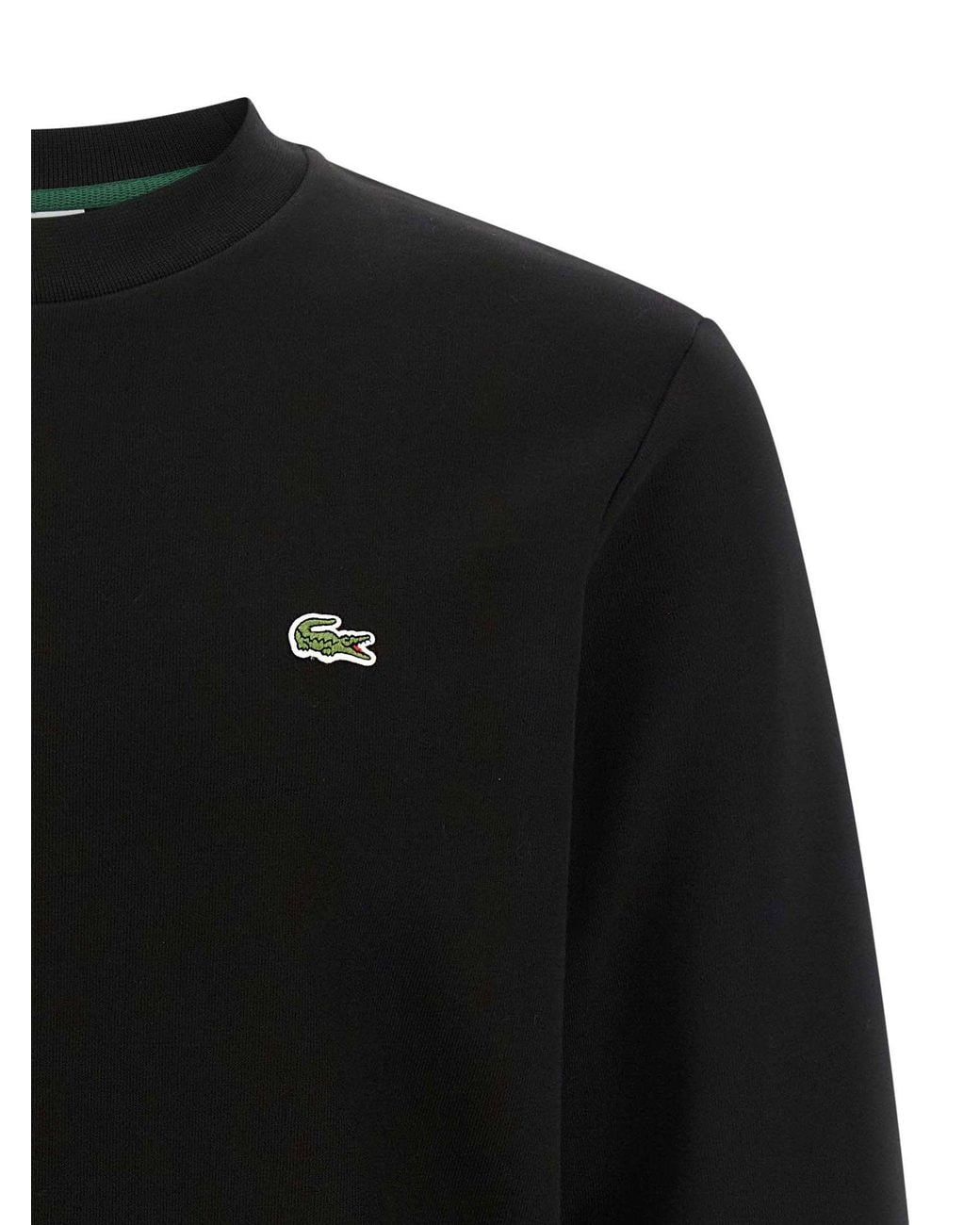 Lacoste Black Logo-Embroidered Sweatshirt