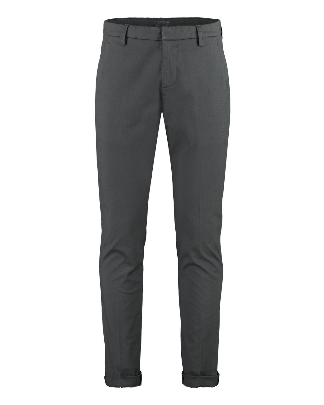 Dondup Gray Gaubert Stretch Cotton Trousers Elastane for men