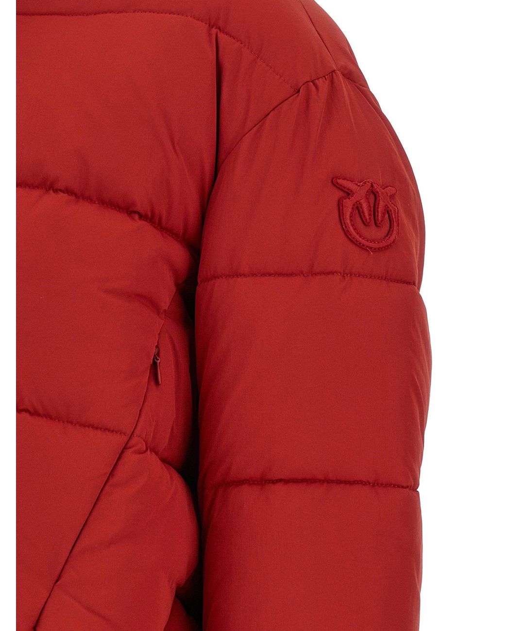 Pinko Red Quilted Down Down Jacket