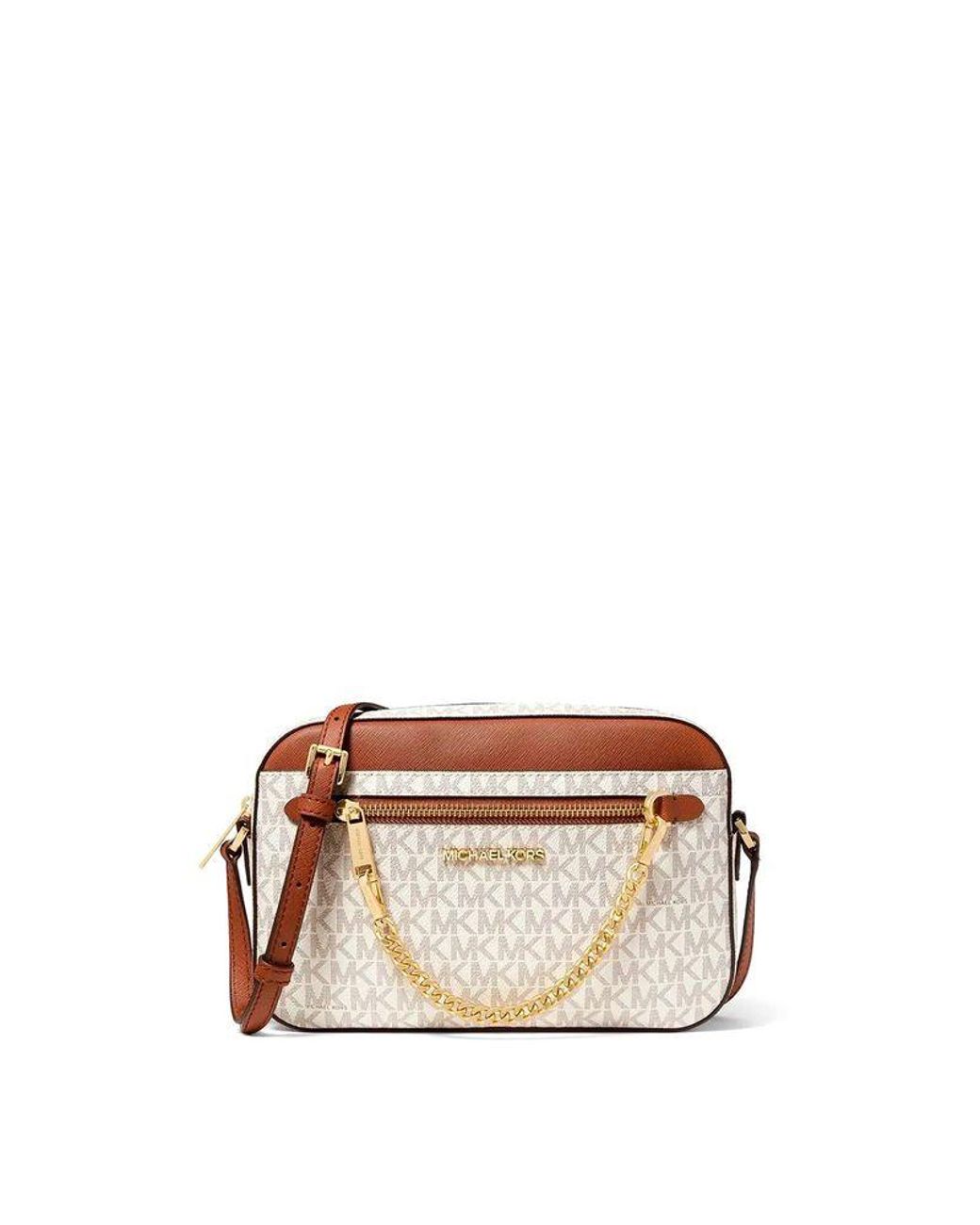 Michael Kors White Crossbody Bag 89.Coated Canvas Crossbody-Bags