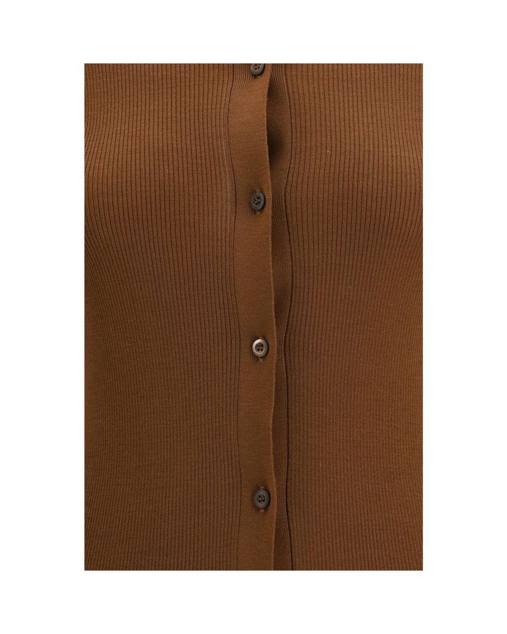 Prada Brown Wool Cardigan