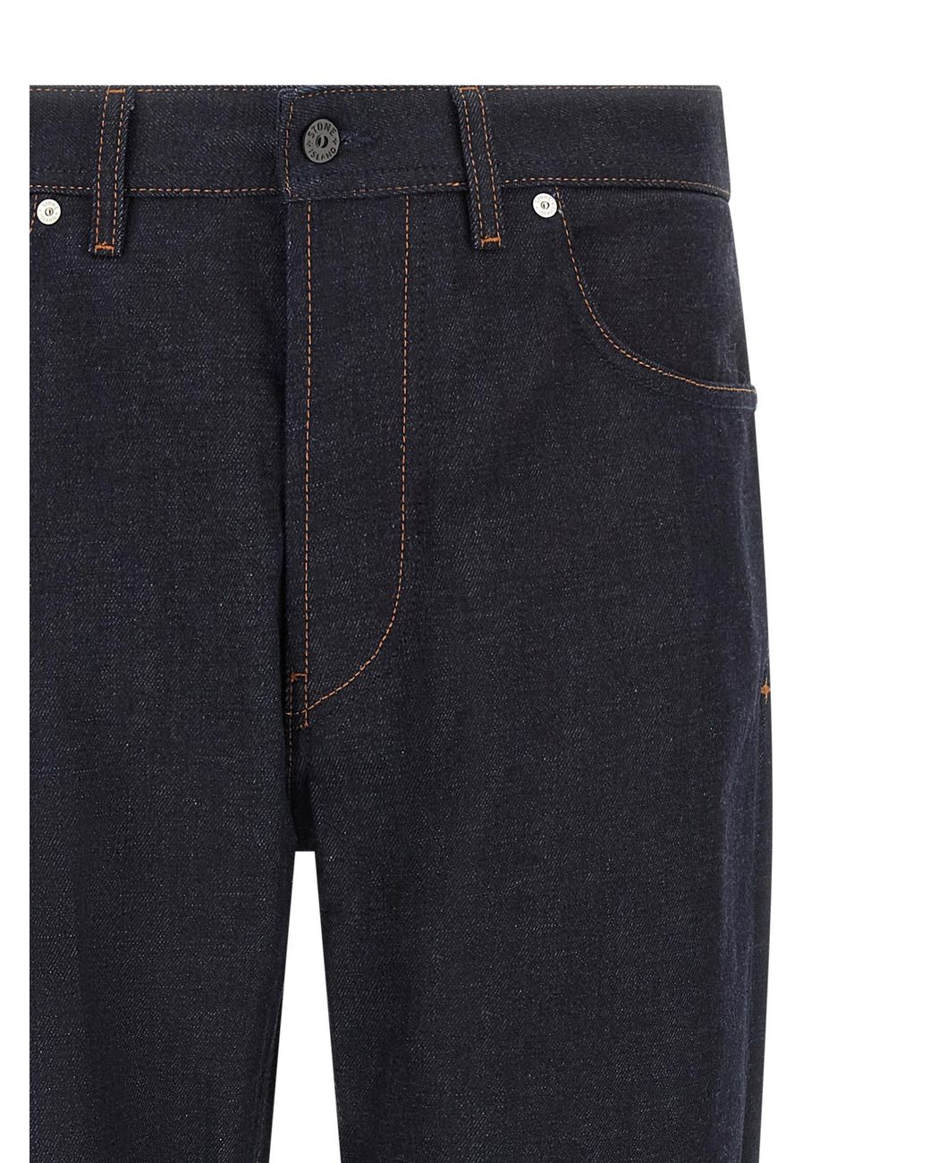 Stone Island Blue Denim-Rinsed' Jeans for men