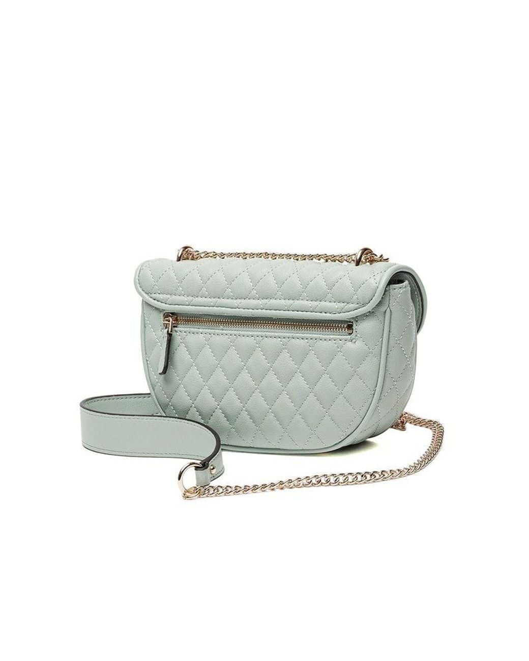 Guess White Guess Quilted Polyurethane Crossbody Bag