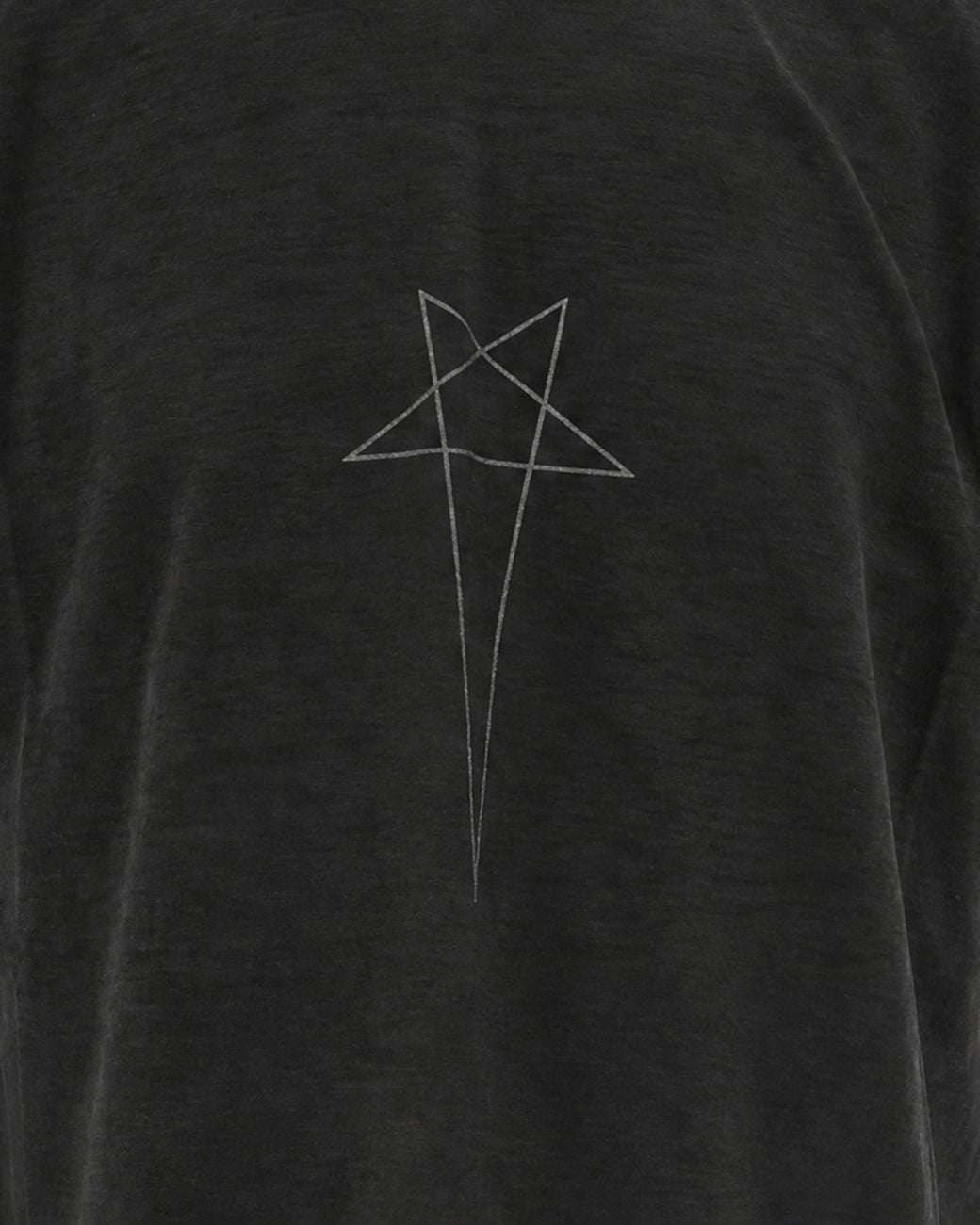 Rick Owens Black T-Shirt Jumbo Faded- Cotton T-Shirts And Polos for men