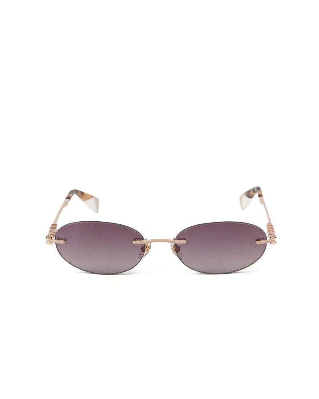 Furla Purple Sunglasses Metal Eyewear