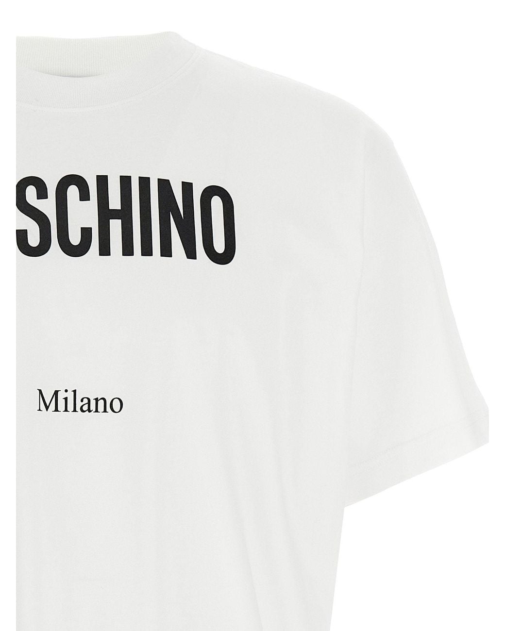 Moschino White Logo-Print T-Shirt