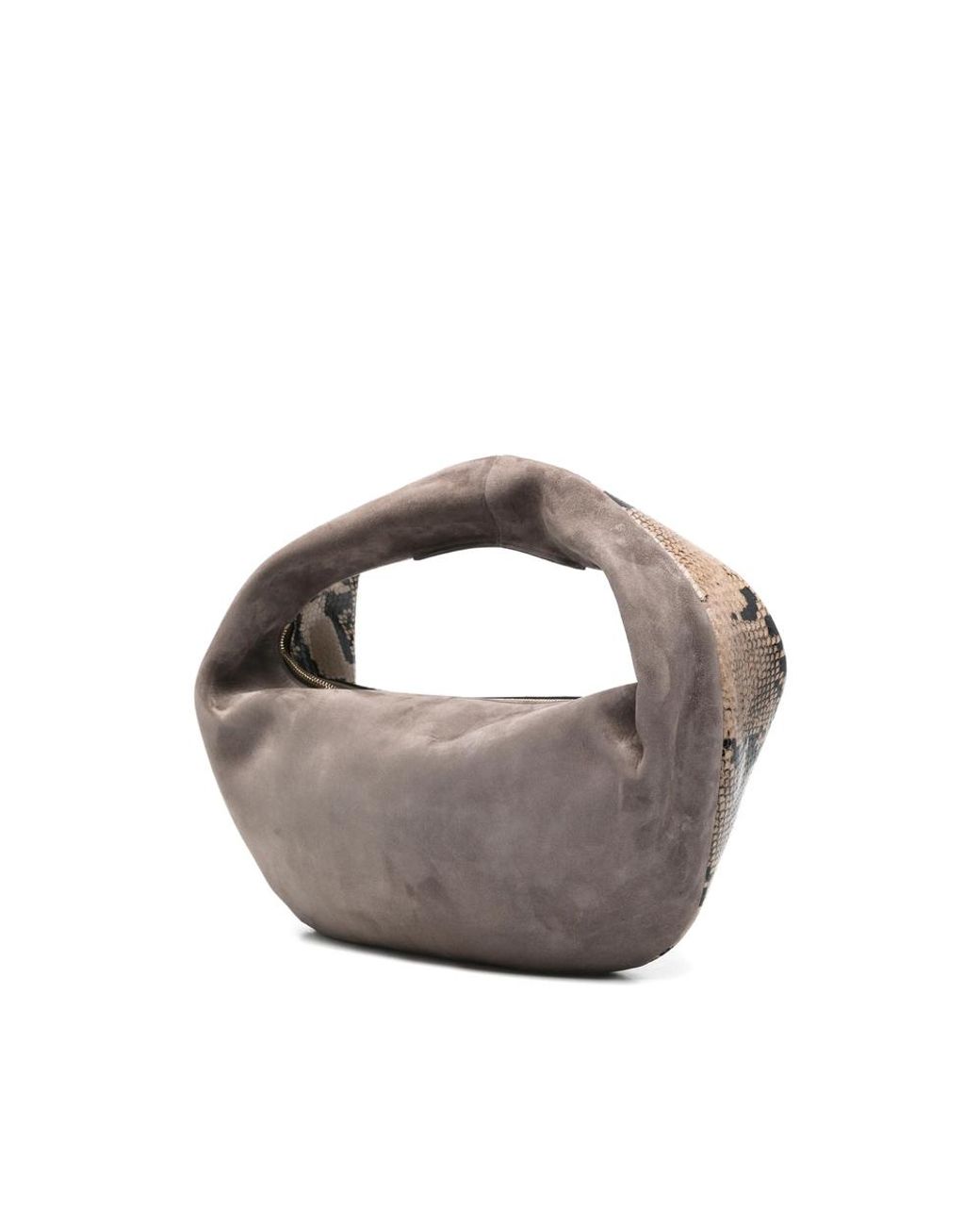 Khaite Metallic Tote Bag Calf Leather/Suede