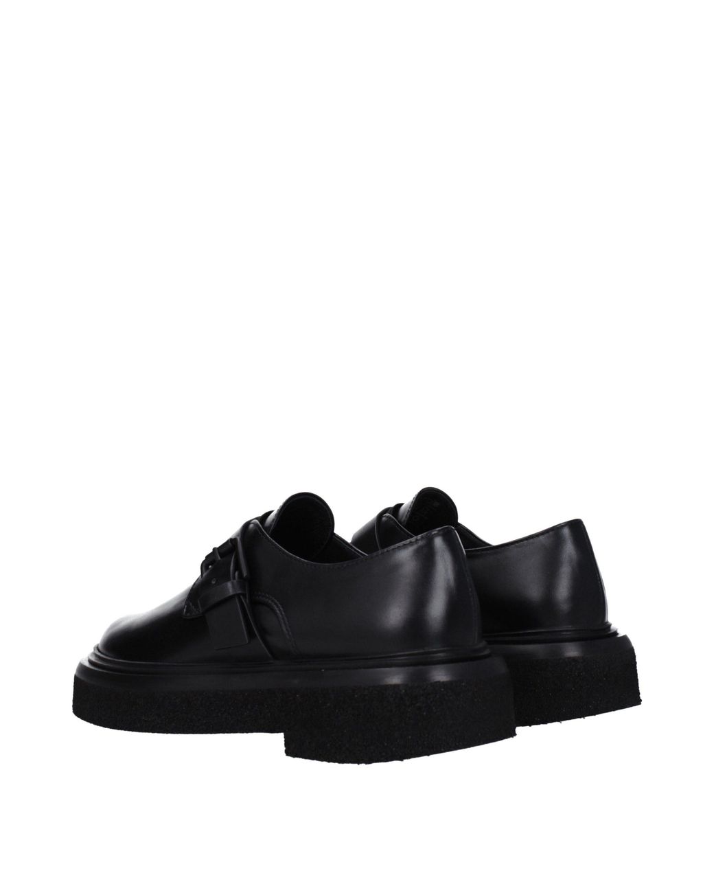 Max Mara Black Buckle Leather Loafers