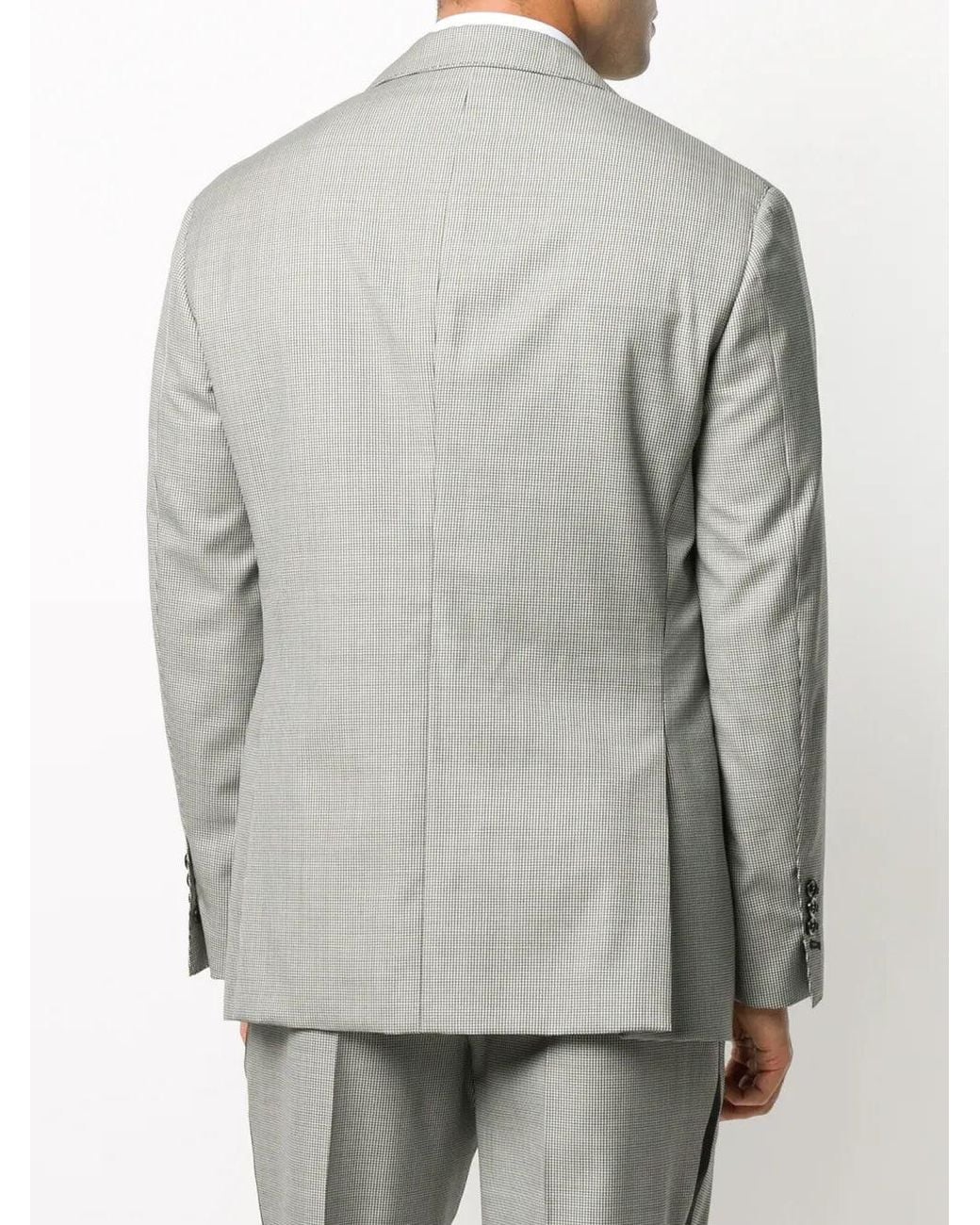 Brunello Cucinelli Gray Single-Breasted Fitted Blazer Clothing for men