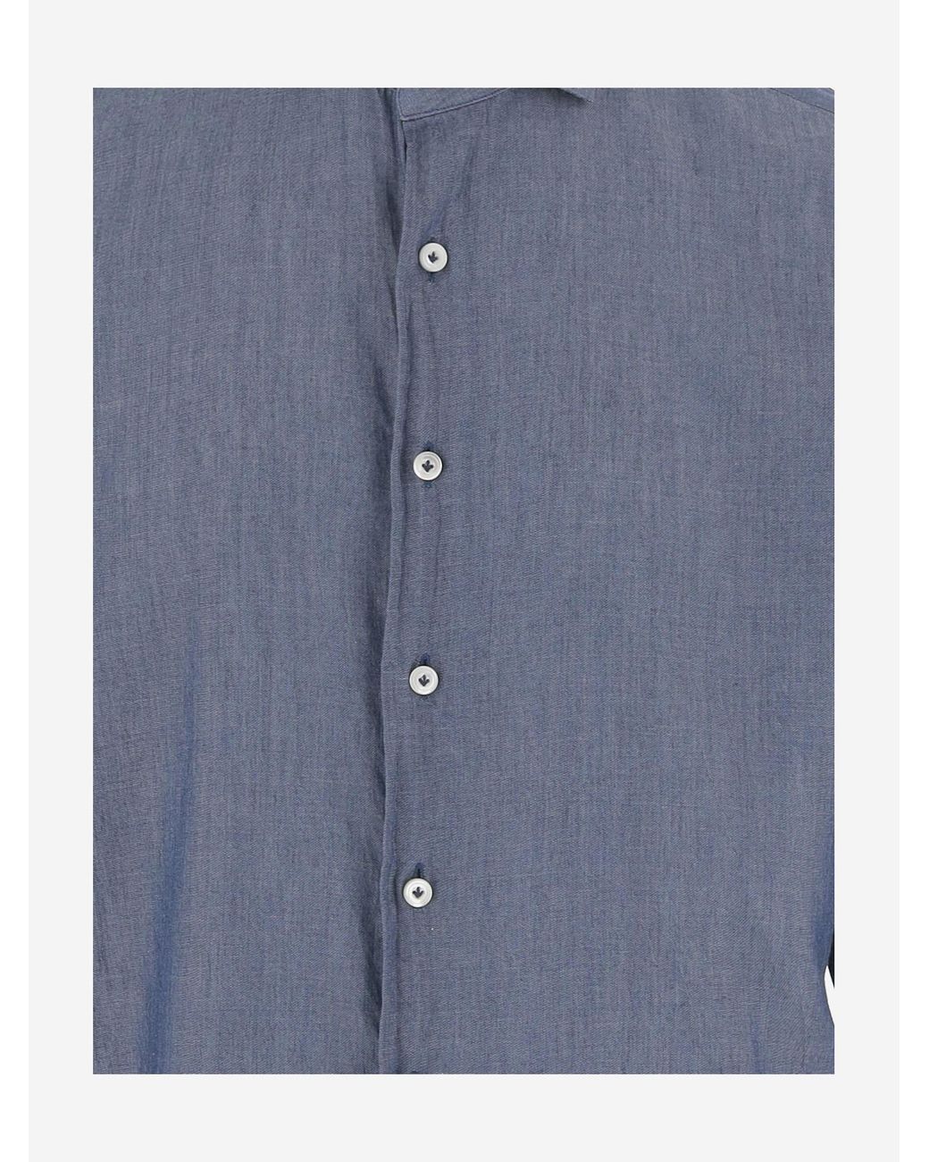 Alessandro Gherardi Blue Cotton Denim Shirt for men