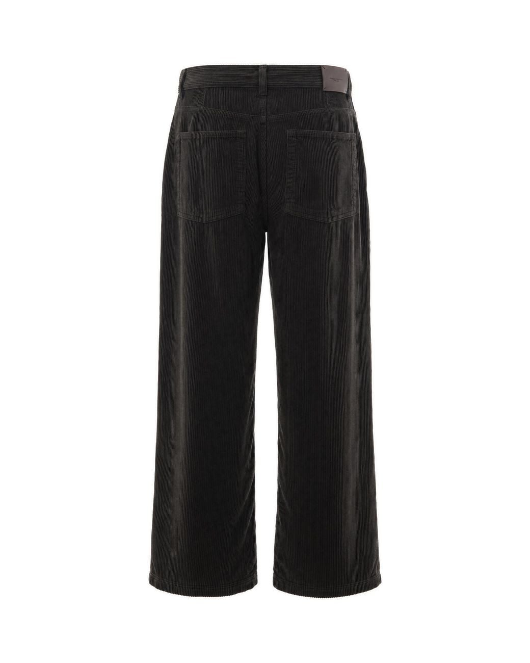 Paolo Pecora Black Corduroy Trousers Cotton for men