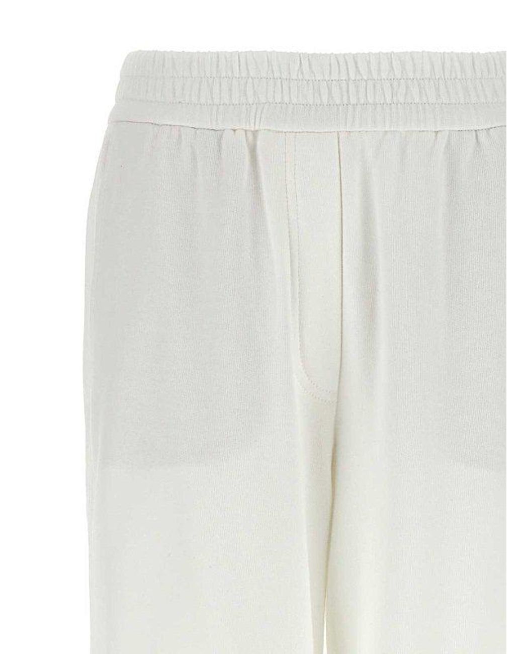 Brunello Cucinelli White Cotton Athletic Pants