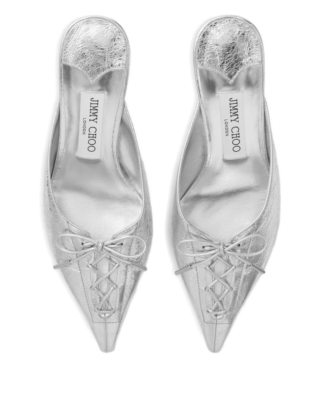 Jimmy Choo White Scarlett 50 Leather Mules