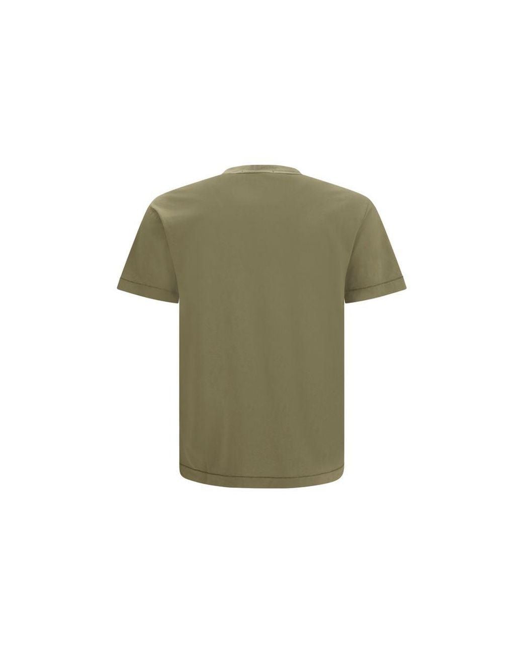 Stone Island Green Bicolor Cotton T for men